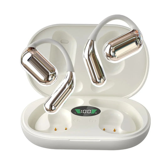 Translation earbuds white and gold