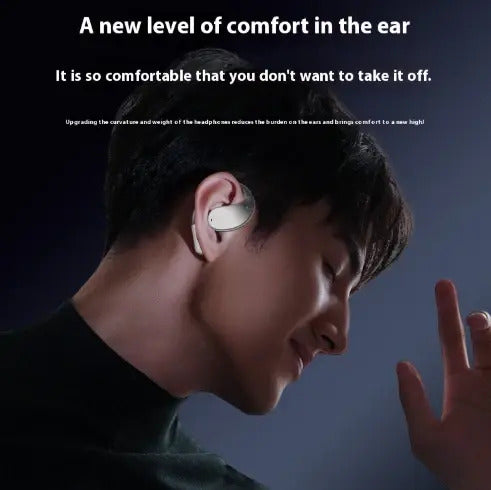 Comfortable fit close up of translator earbuds in ear